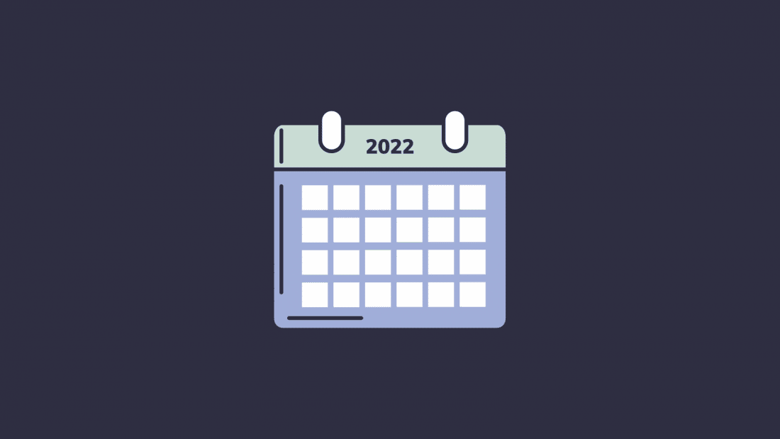 2022 calendar graphic