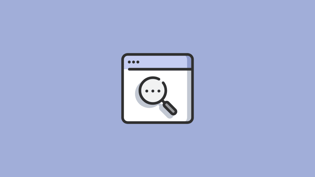 SEO icon with web page and magnifying glass