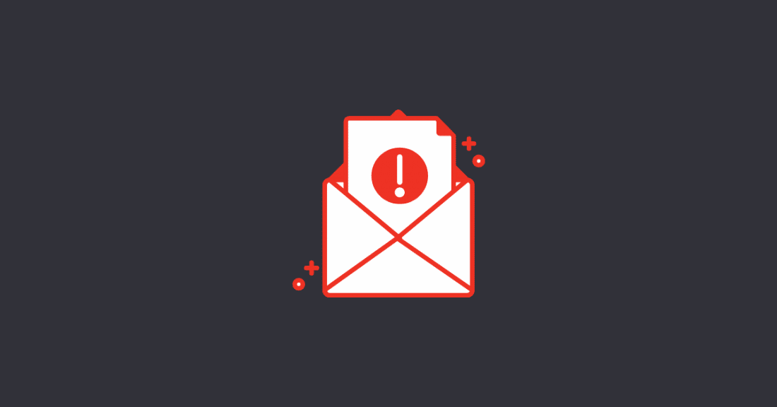 Email icon with red exclamation point