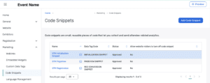 CVENT Code snippets Google Tag Manager with Cvent Analytics for Cvent Event Pages