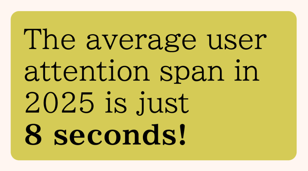 The Average User Attention Span is 8 Seconds