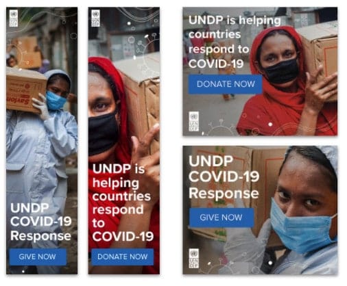 UNDP COVID-19 Response Ad examples
