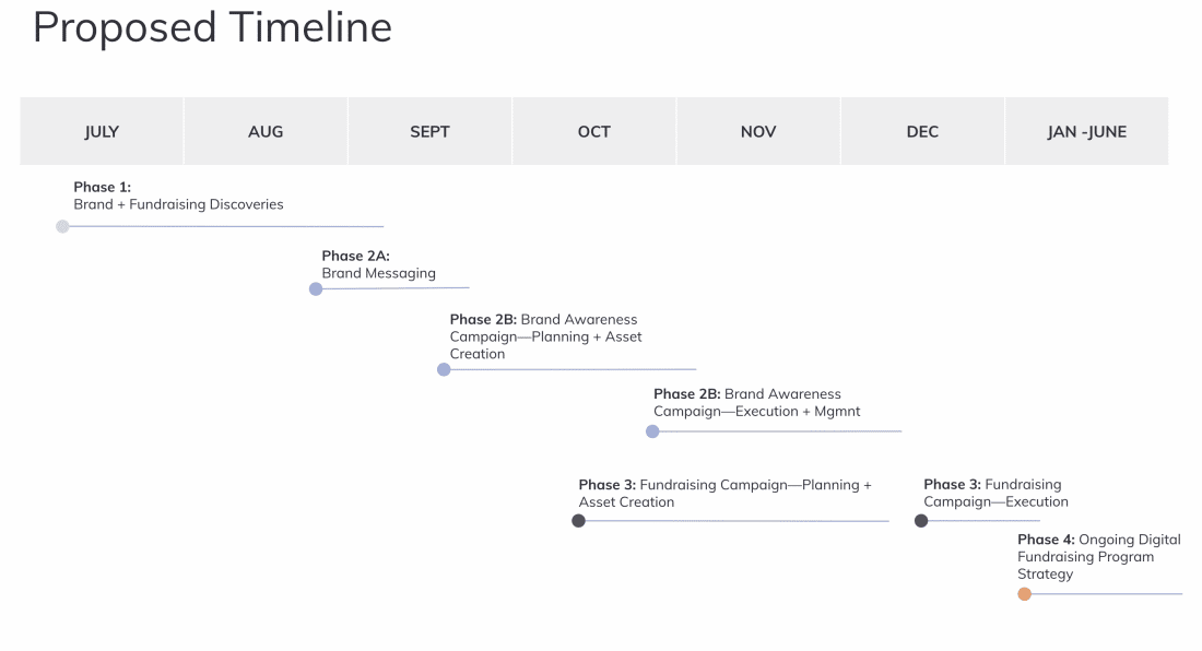 Project Management timeline example