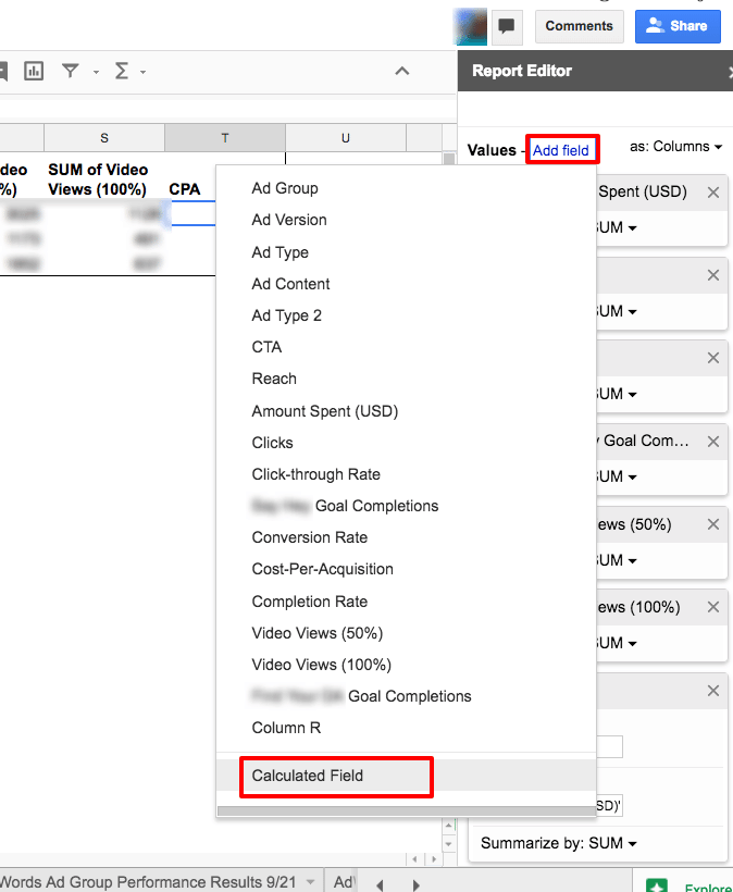 report editor in excel