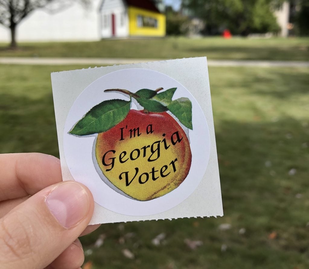 Georgia Voting sticker