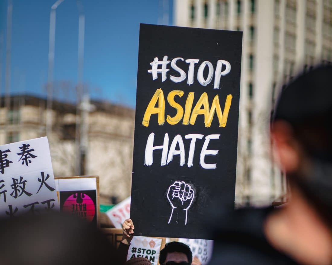 Poster stating "Stop Asian Hate"