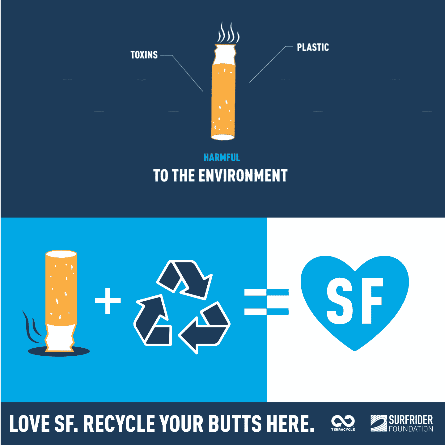 recycle cigarette butts SF ad