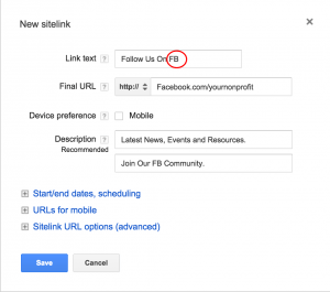 sitelink extensions