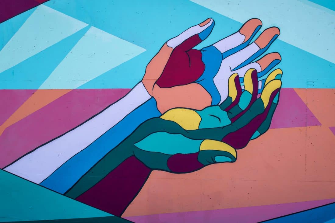 Multi-color Hands painting