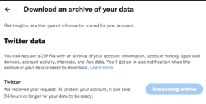Download Twitter Data Page