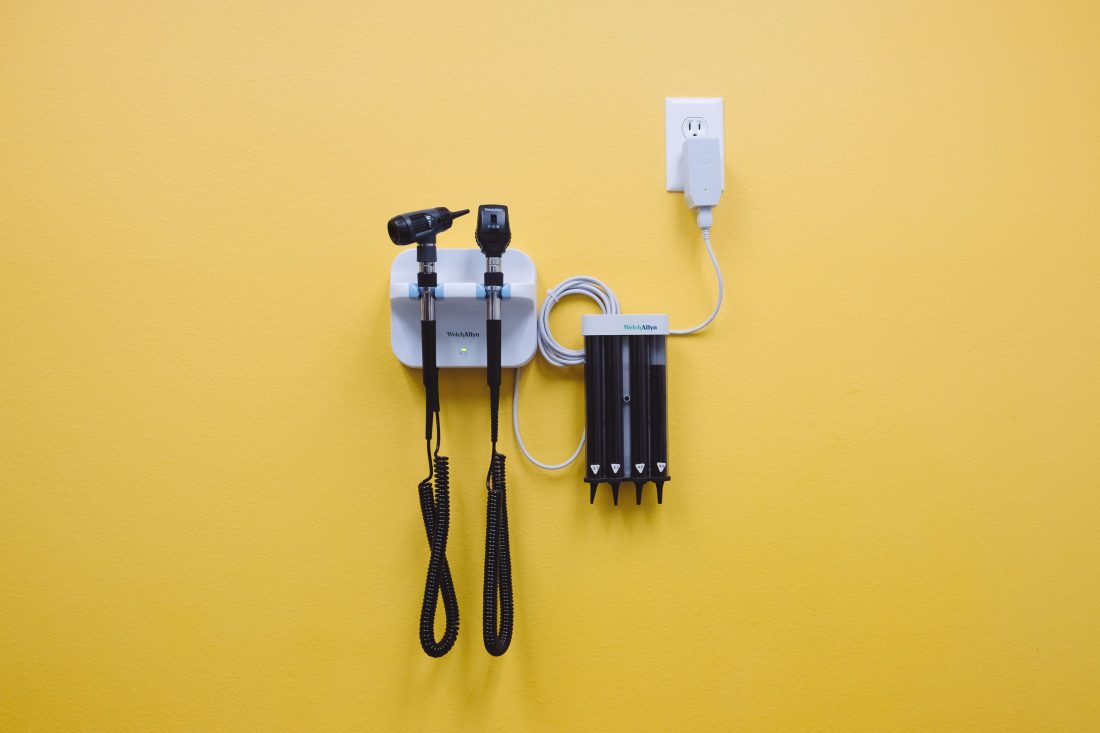 doctors tools hanging on wall